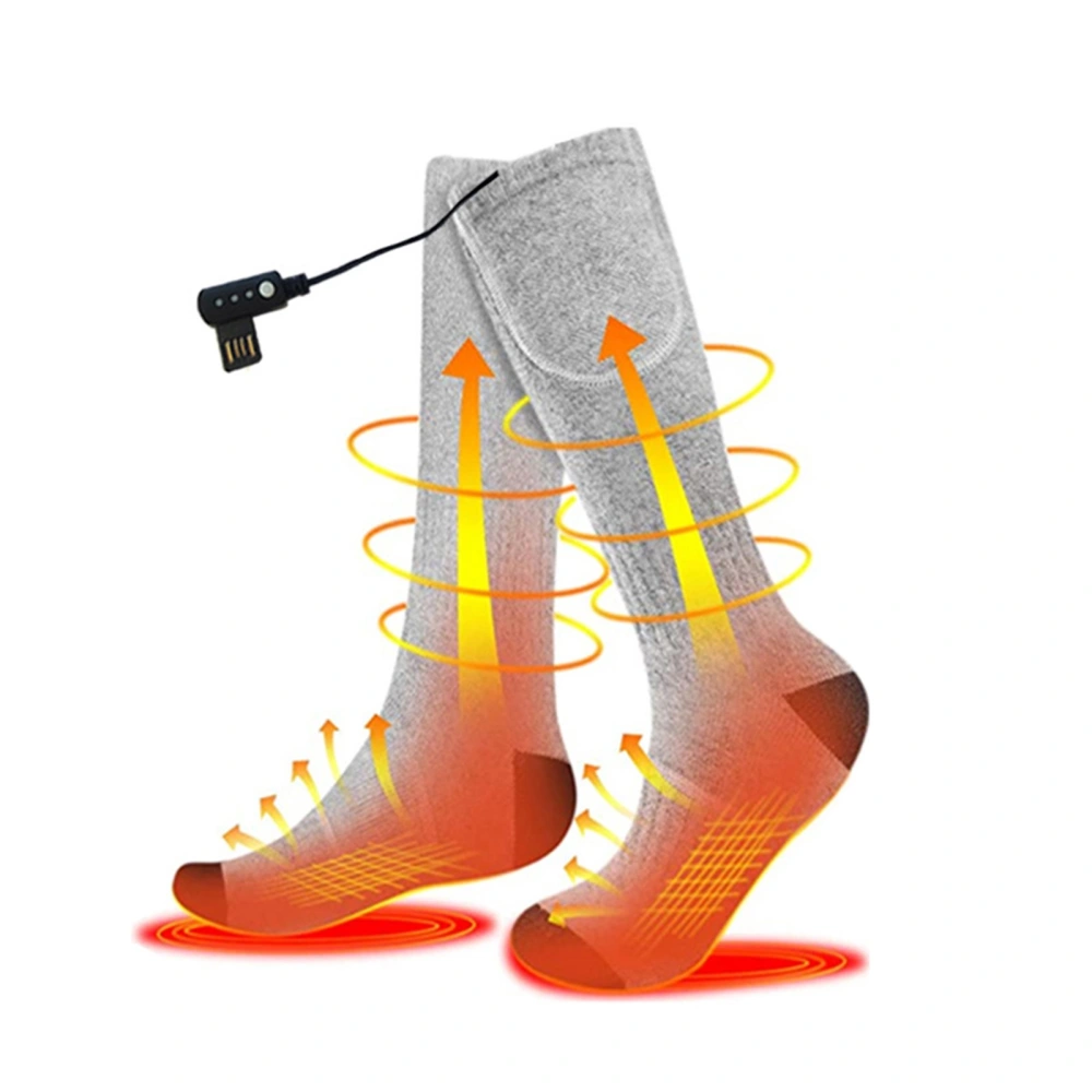 Electric Heated Socks Comfortable Adjustable USB Foot Warmer Socks 