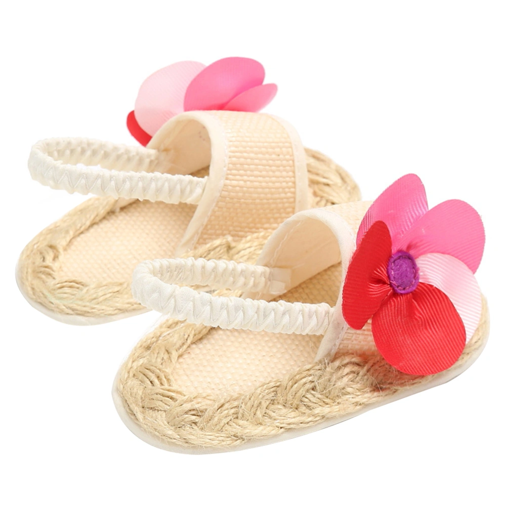 Baby Girls Summer Sandals Beautiful Flowers Windmill Straw Beach Shoes