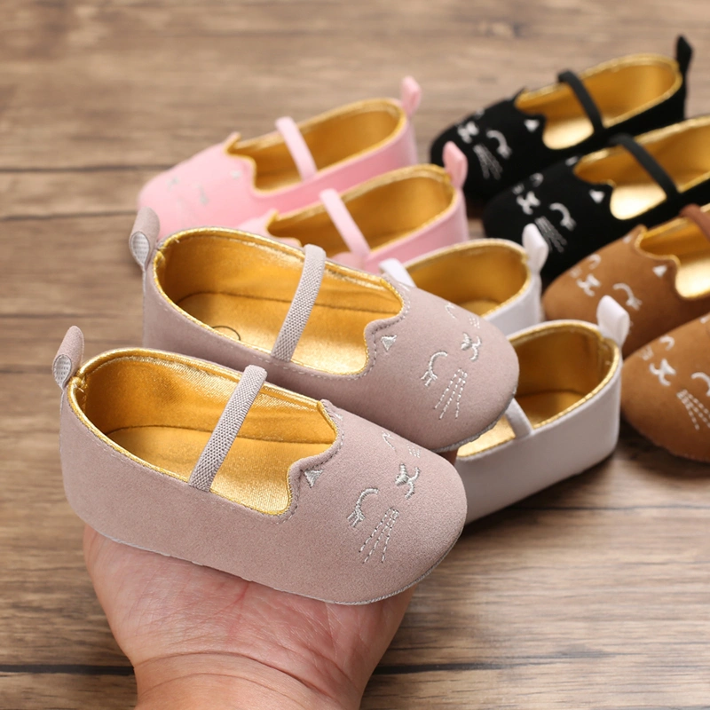 Baby Girls Prewalker Flat Shoes, Infant Soft Sole Cotton Cloth Shoes