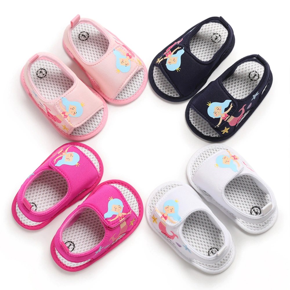 Baby Girls Canvas Sandals, Toddler Anti-Slip Sole Shoes for Summer