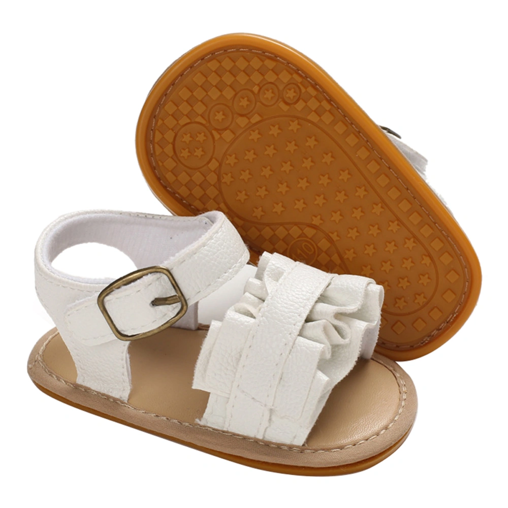 Toddlers Plain Flat Shoes, Anti-Slip Cutout Sandals with Soft Sole