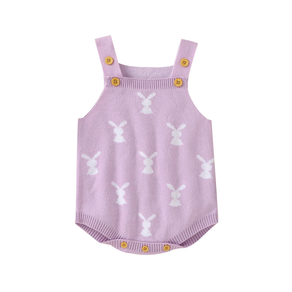 Newborn Baby Cute Rabbit Pattern Romper Fashion Sleeveless Romper