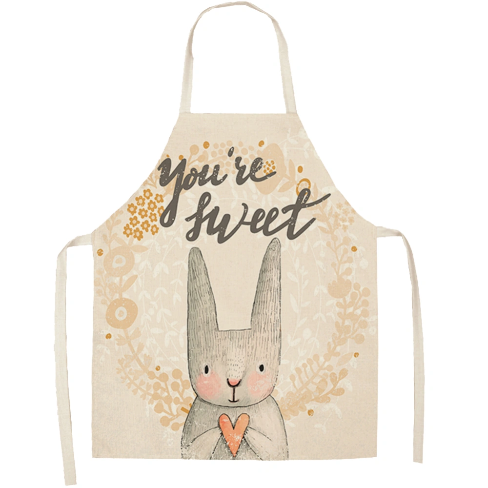 Cute Cartoon Rabbit Pattern Cooking Apron Waterproof Apron Kitchen Tool 68*49cm (WQ0025-3)