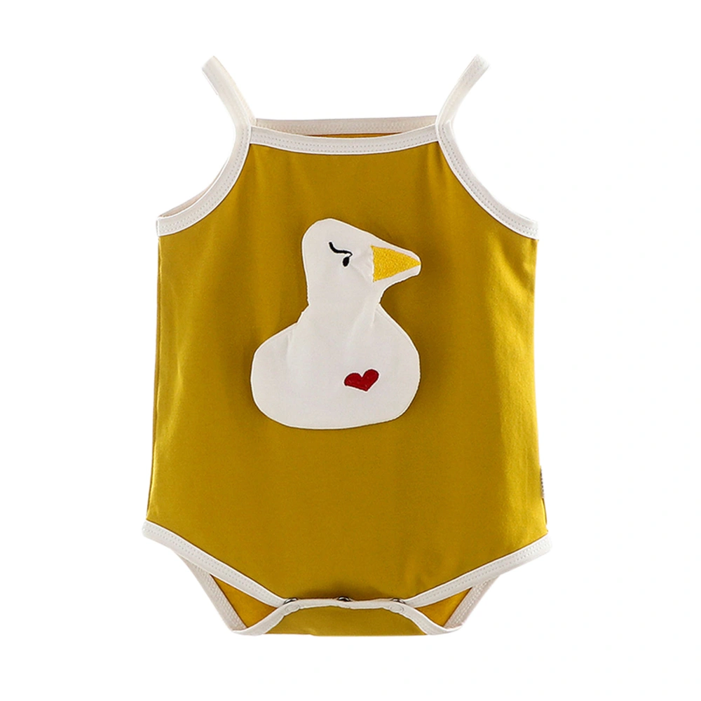 Baby's Romper, Cute Cartoon Sleeveless Sling Bodysuit One-piece Suit