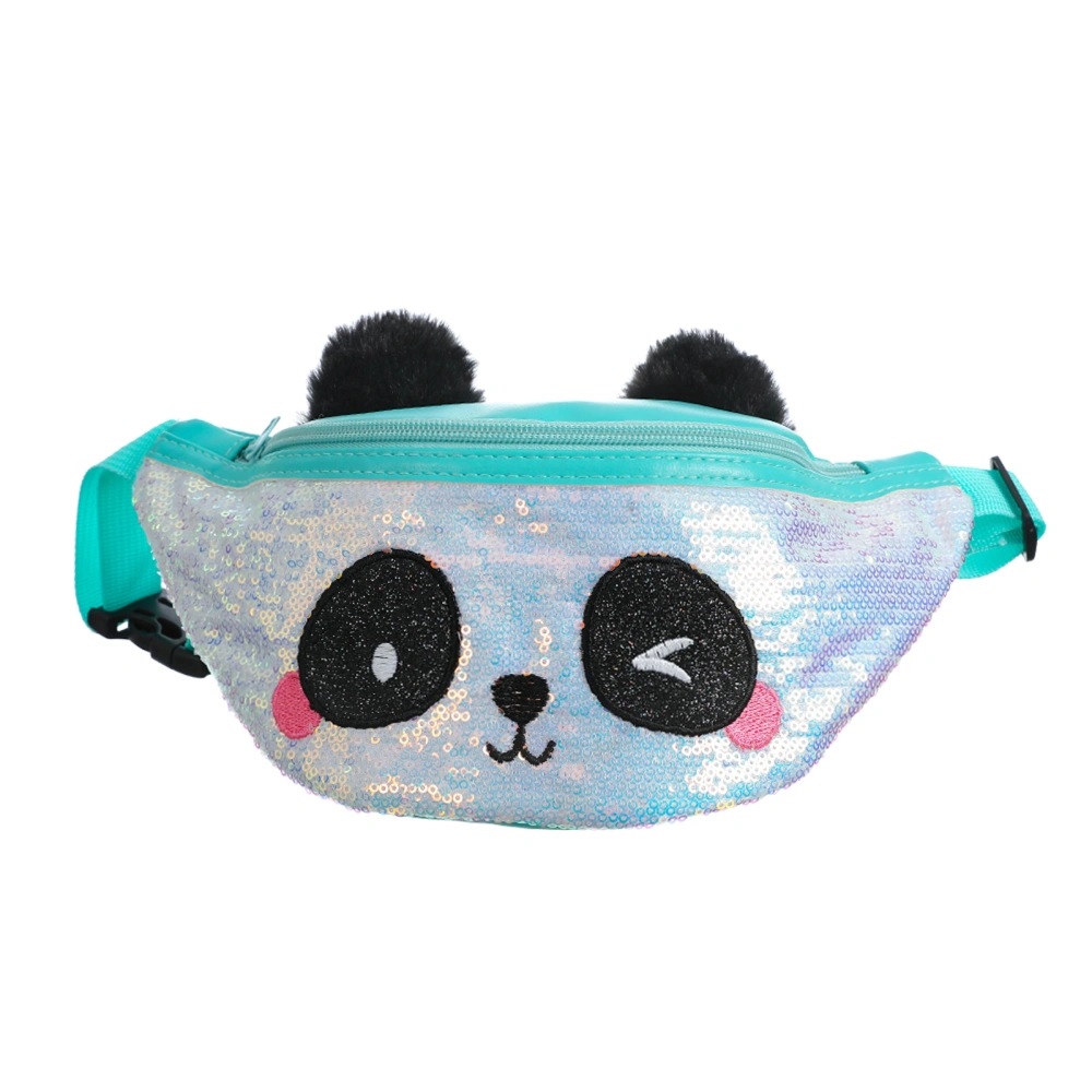 Kids Waist Bag, Sequins Cartoon Panda Chest Pack Messenger Bag