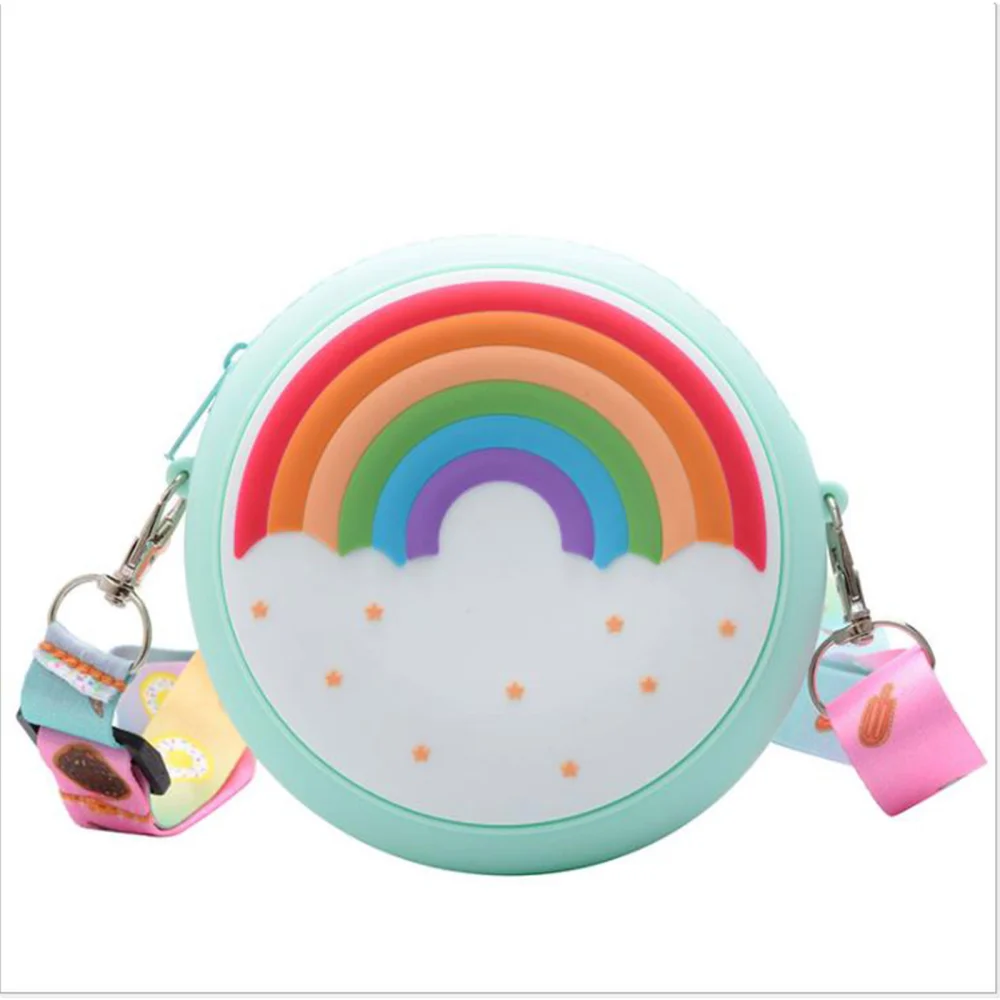 Kids Shoulder Round Adjustable Travel Rainbow Donut Cross-Body Pack