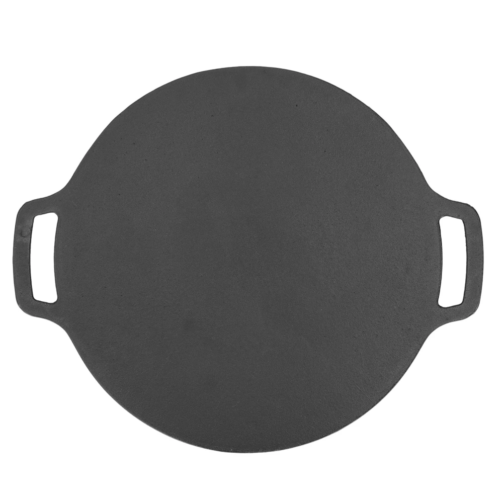 36CM Barbecue Round Plate BBQ Grill Plate Cast Iron Outdoor Camping BBQ Plate for Induction Cooker