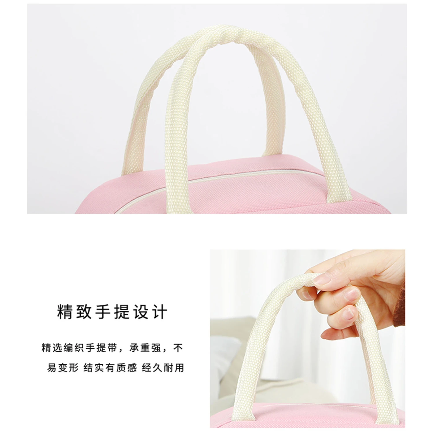 Cartoon Lunch Bag Storage Cold Warm Soft Lining Insulated Handbag