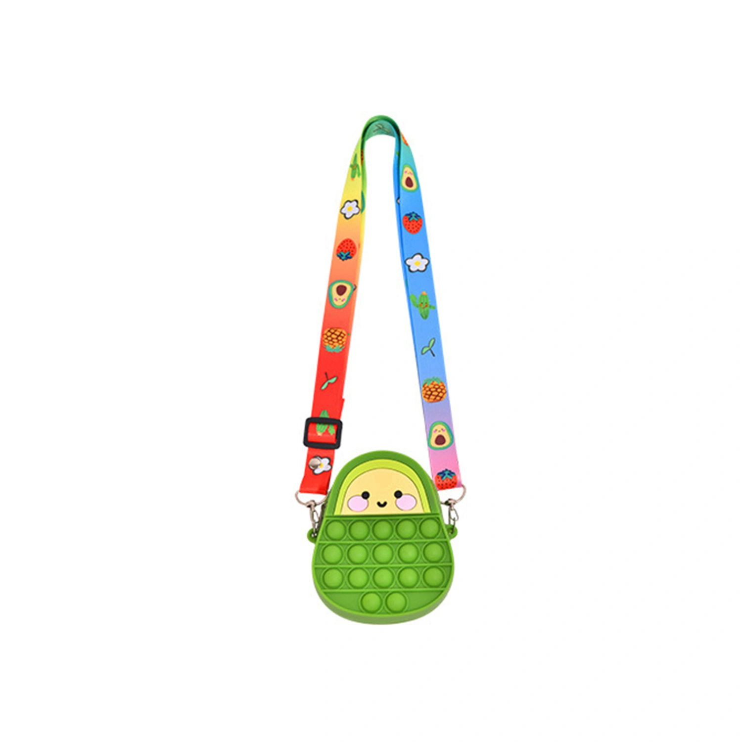 Girls Messenger Bag Zipper Press Bubble Avocado Decompression Toy 
