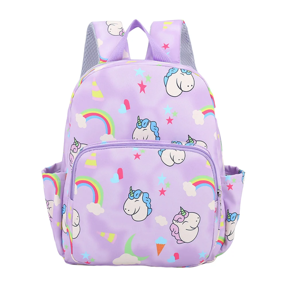 Kids Girls Backpack, Cartoon Horse Print Large Capacity School Bag