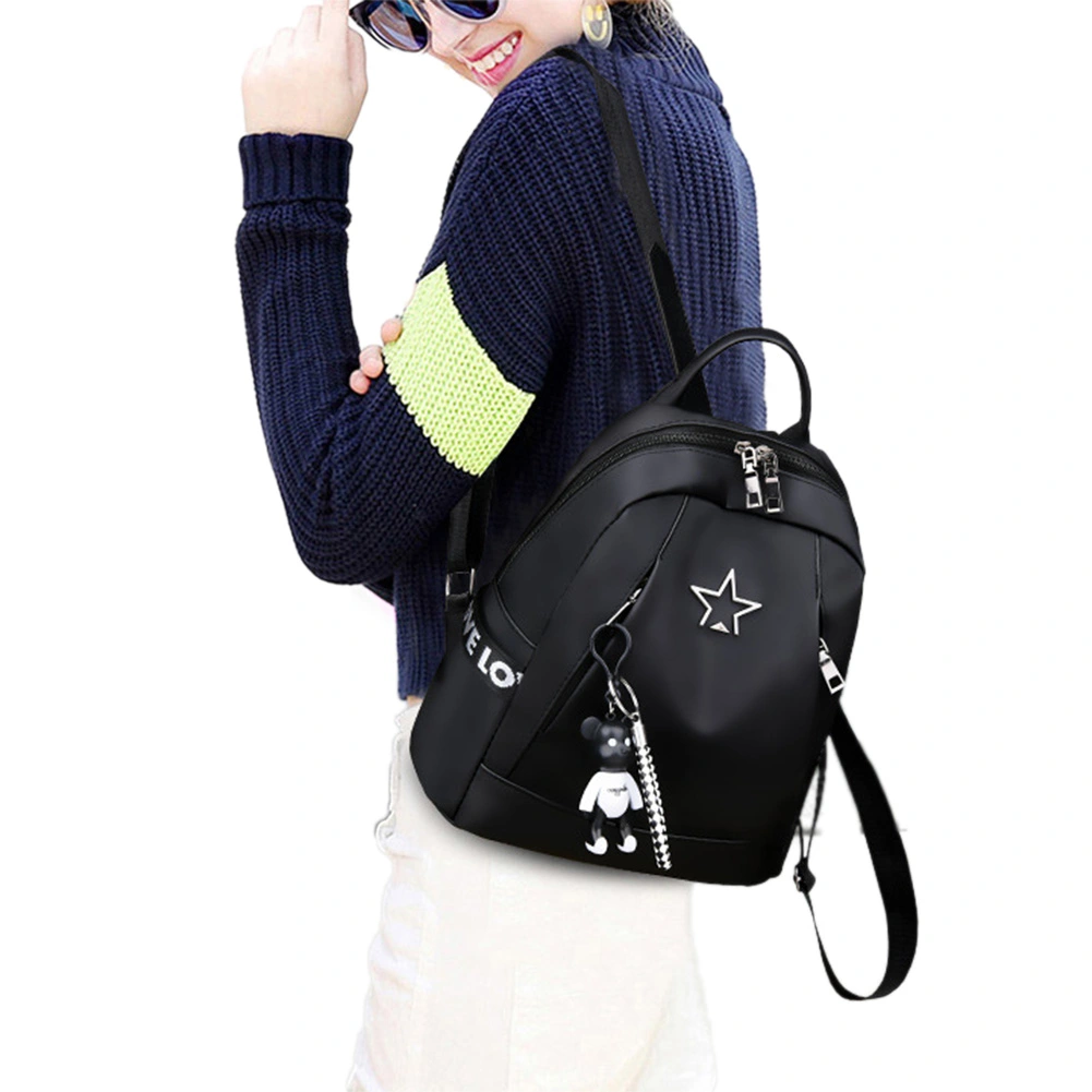 Women's Waterproof Oxford Cloth Backpack Double Zipper School Bag