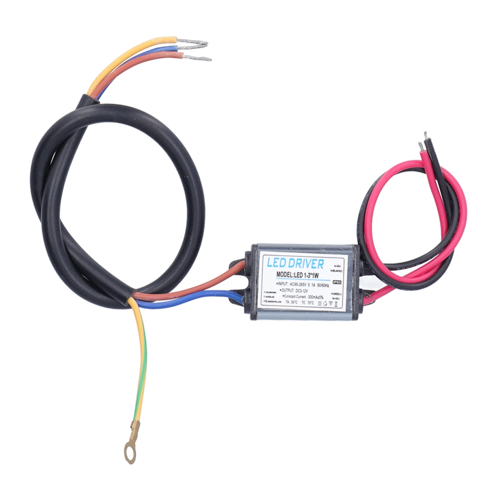 LED Driver DC3‑12V 300mA Constant Voltage Lamp Transformer Power Supply Driver AC95‑265V