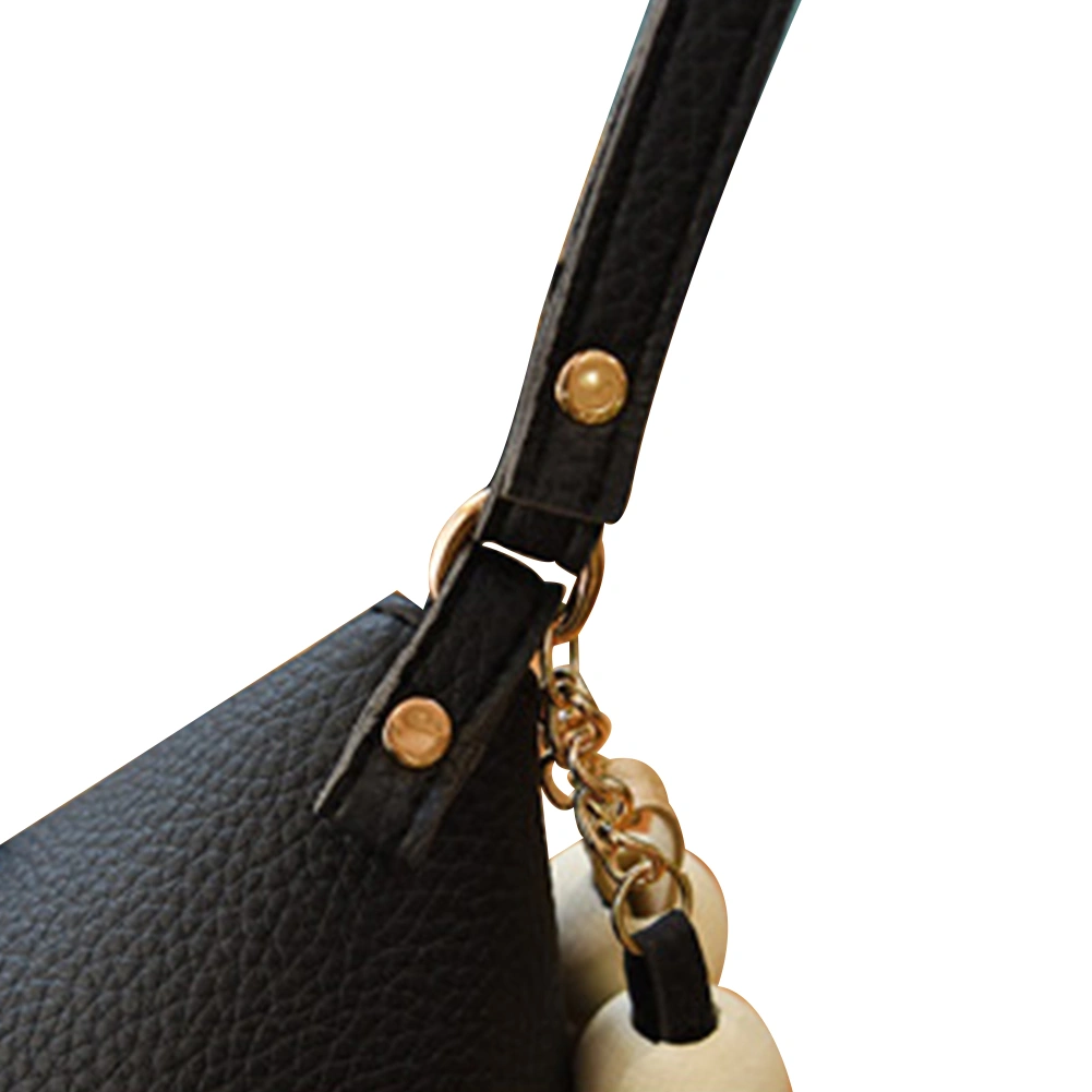 Women's Triangle Shaped Shoulder Bag, Tassel Metal Chain Crossbody Bag