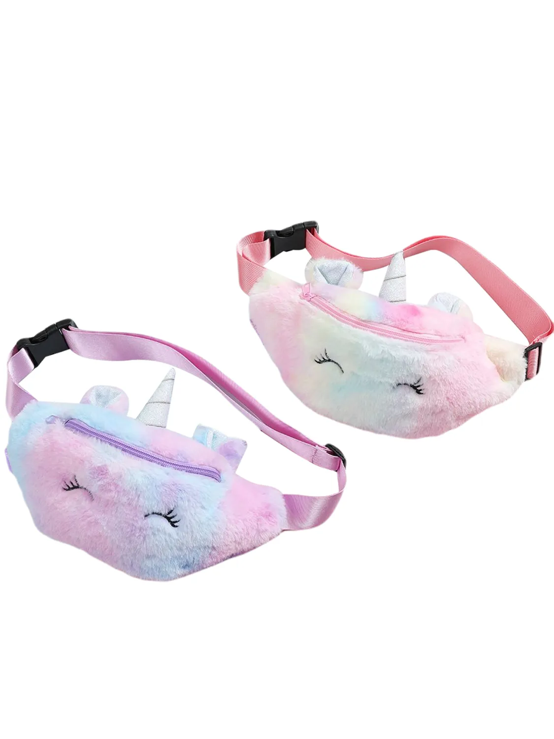 Girl's Anti-Dust School Bag, Fanny Gradient Color Chest Bag with Bandage