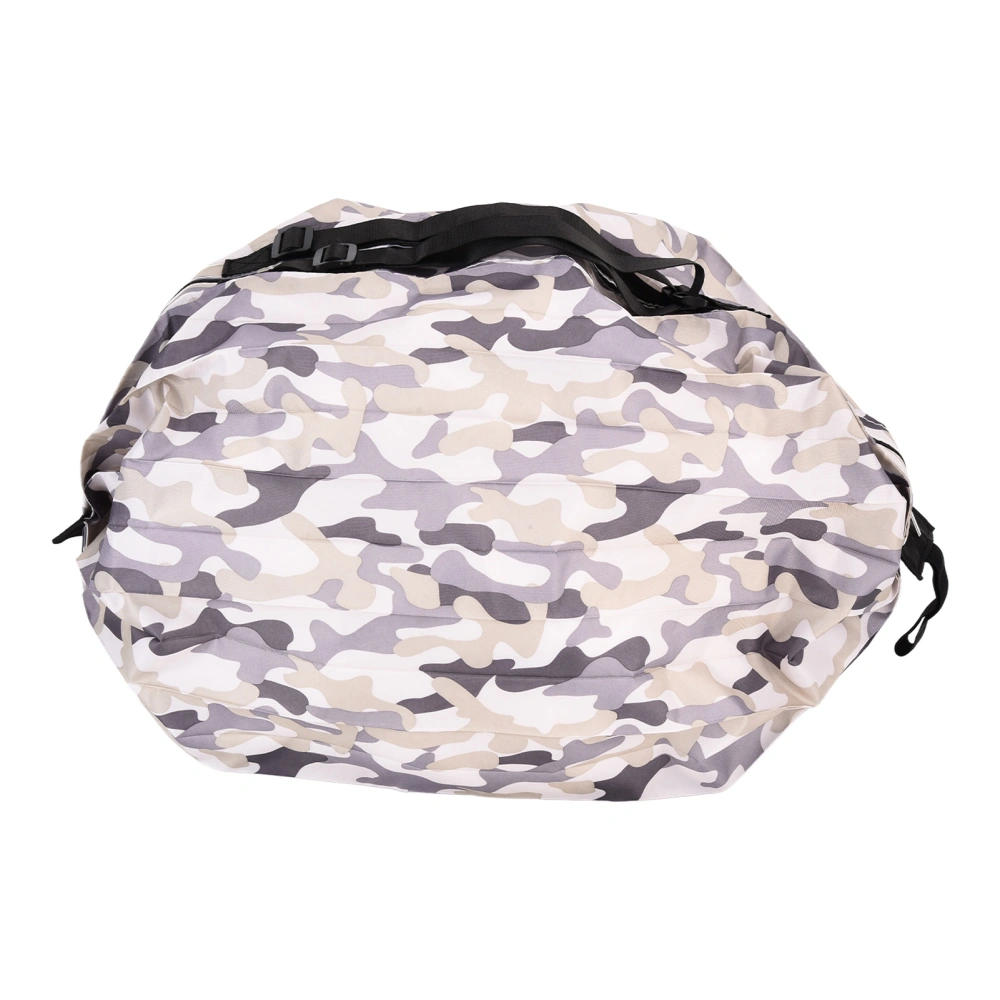 High Capacity Storage Bag Travel Single Shoulder Waterproof Shopping Bag Portable Folding Storage BagGray Camouflage