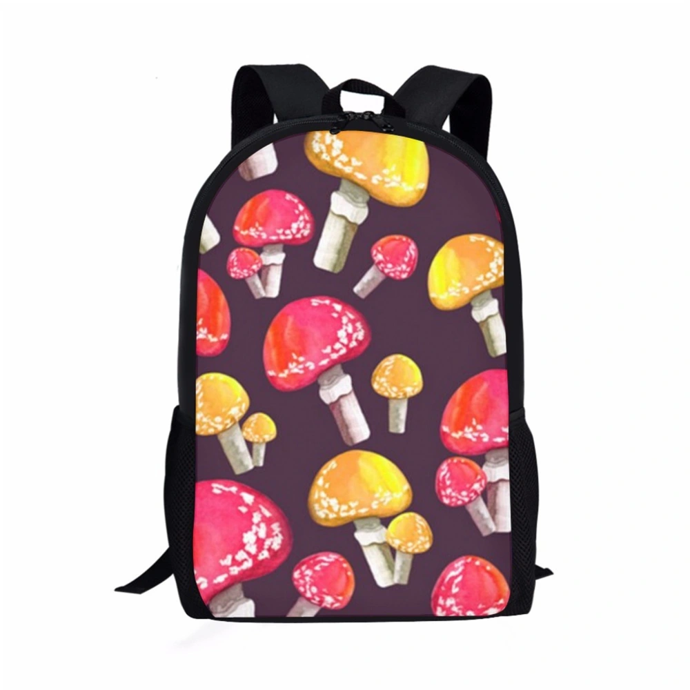 Kids Toddler Girls Boys Backpack Colorful Mushrooms Print Schoolbag