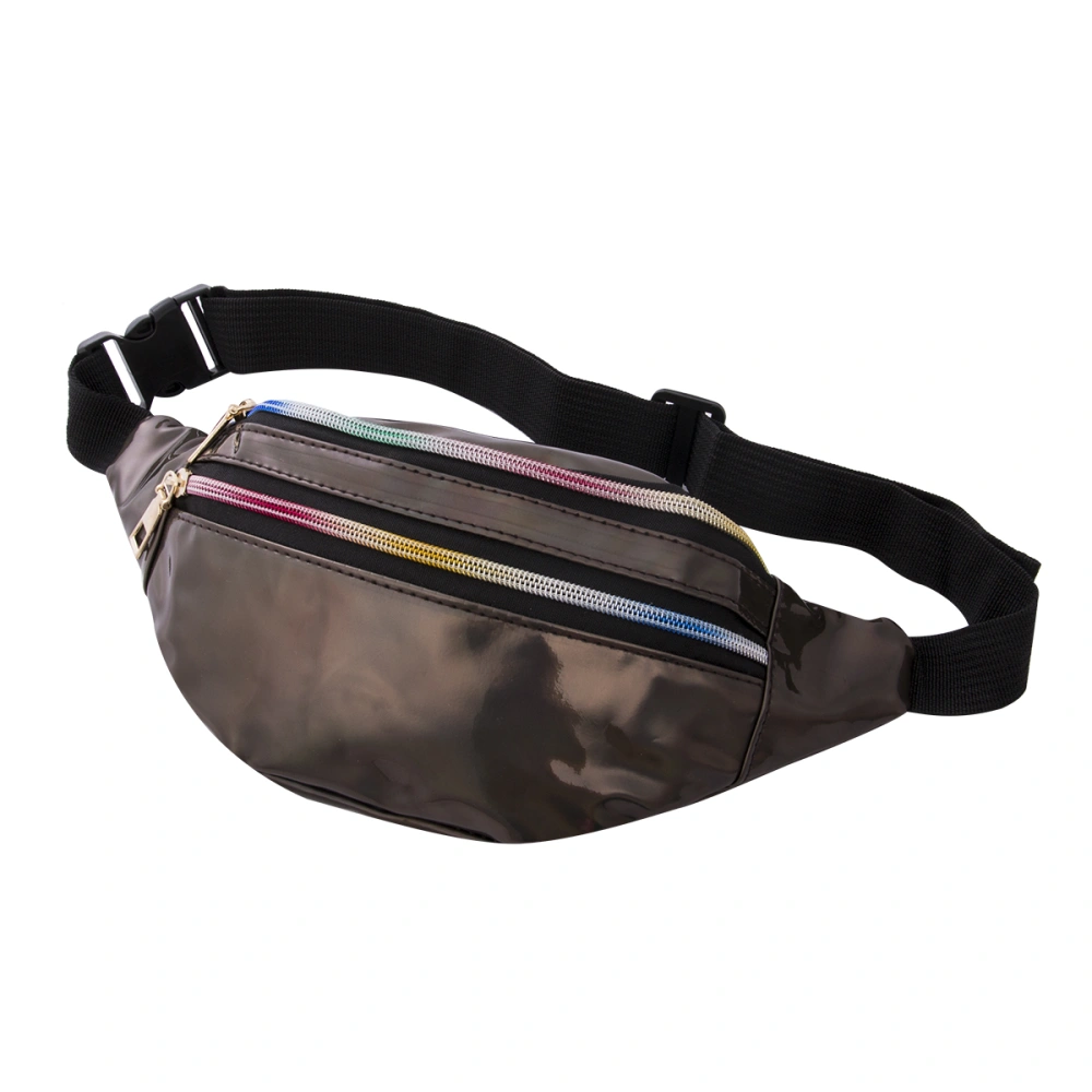 Ladies Waist Bag Laser Zipper Adjustable Waterproof Belt Bag