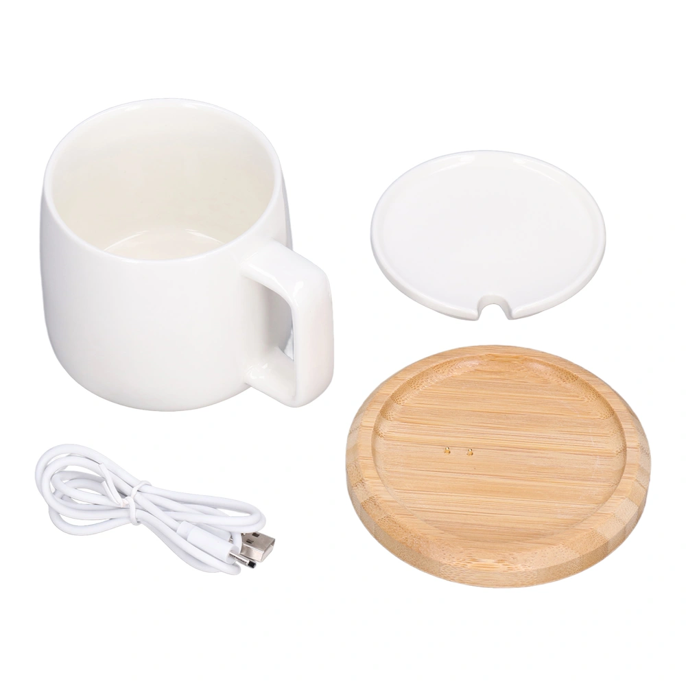 200ml Coffee Cup Warmer 55℃ Constant Temperature Milk Cup Heater USB Powered White Cup Heating Base