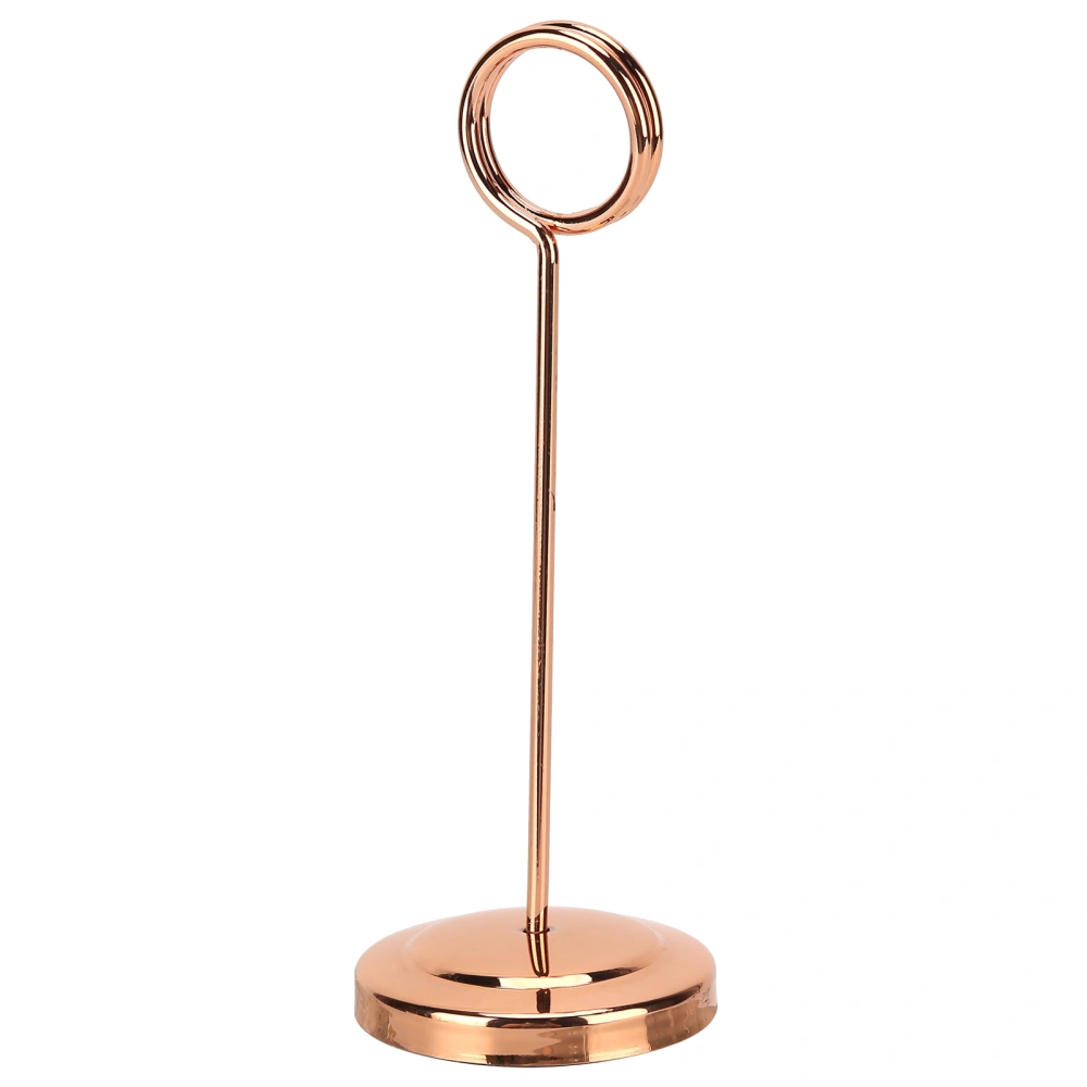 Table Number Holder Stainless Steel Durable Fade Resistant Lightweight Picture Clip for Hotel Restaurant15.5cm Rose Gold