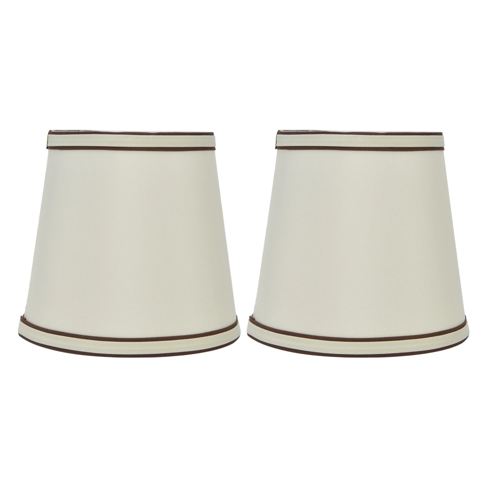 2PCS Fabric Lampshade European Style Lamp Shade for E14 Screw Table Light Chandelier Wall Lamp Beige