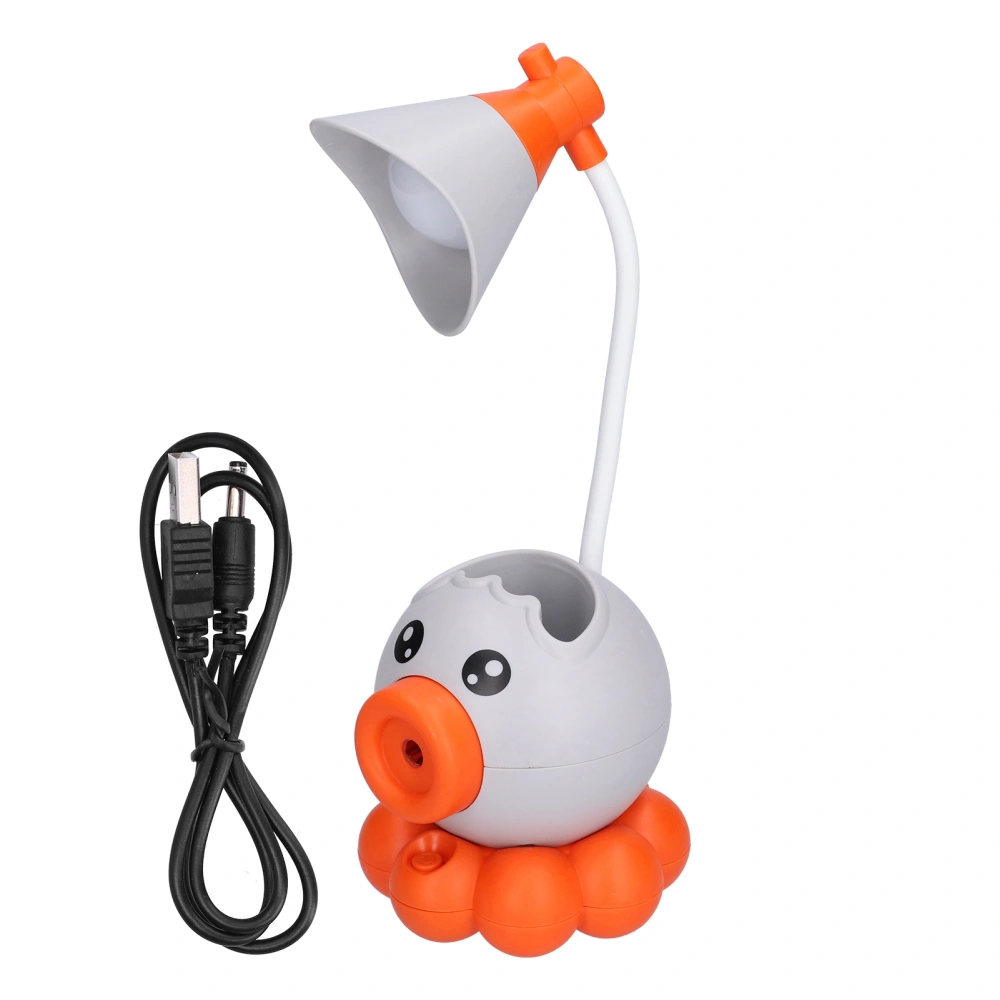 LED Desk Lamp Octopus Shaped Foldable Multifunctional Warm White Light USB Charging Cute Desk LampGrey