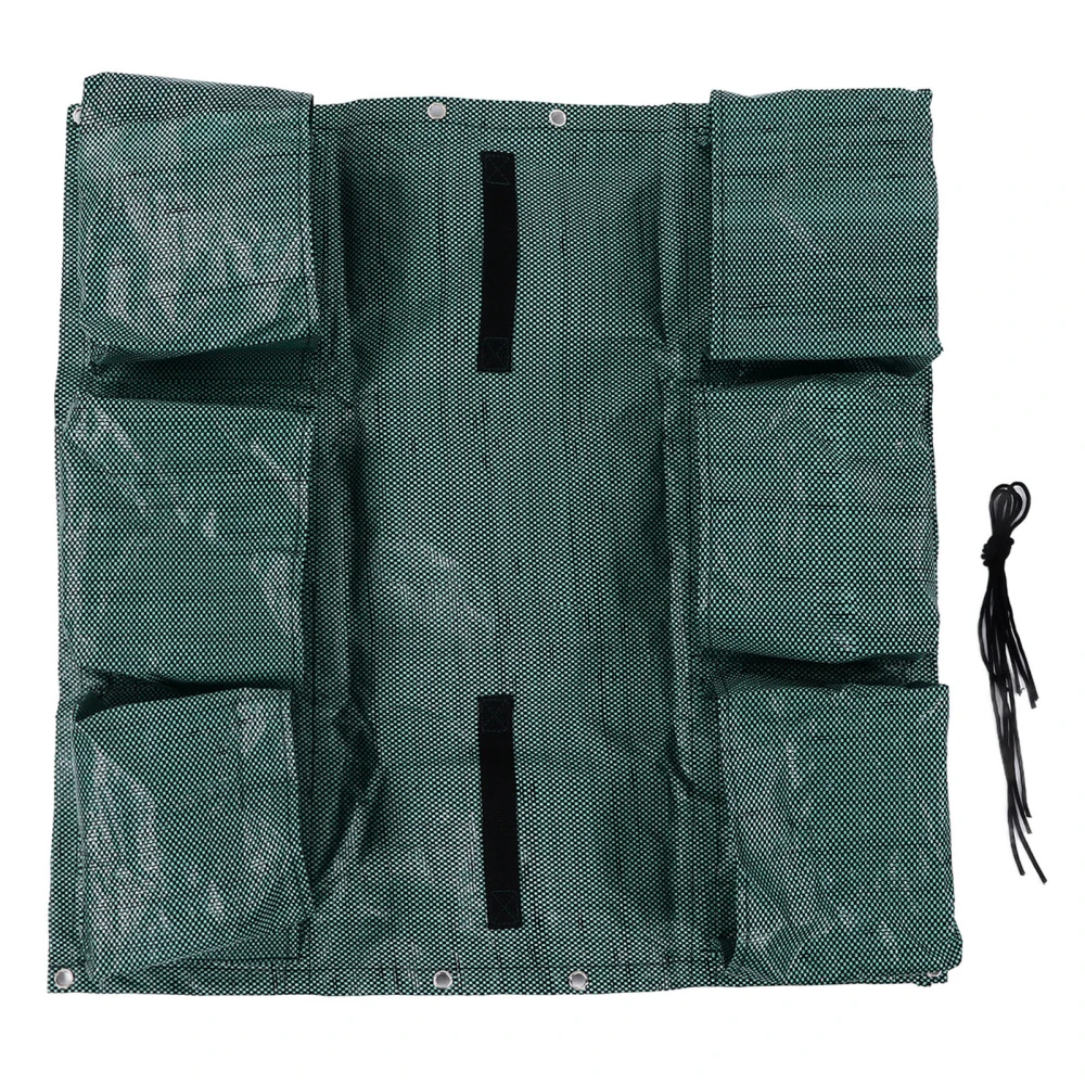 Hanging Garden Double Sided Planter Grow Bags Breathable with 6 Pockets for Garden Fence Home Balcony Decoration