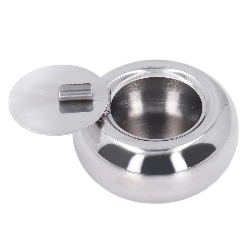 Stainless Steel Ashtray Rustproof Exquisite Round Cigarette Ashtray for Household Hotel Office