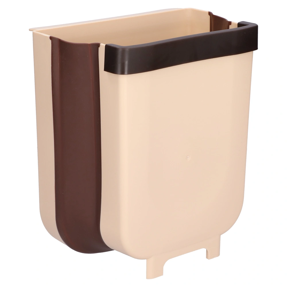 Hanging Trash Can Foldable Waterproof Multifunctional Countertop Trash Can for Home Kitchen BathroomCoffee