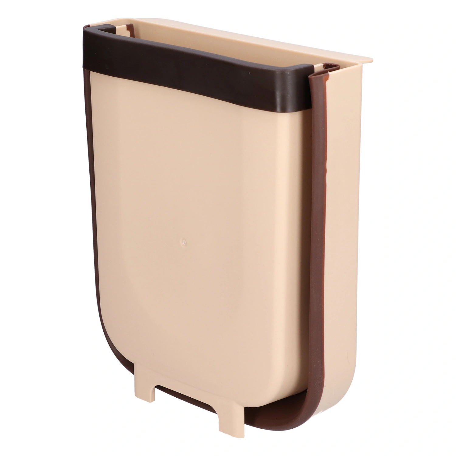Hanging Trash Can Foldable Waterproof Multifunctional Countertop Trash Can for Home Kitchen BathroomCoffee