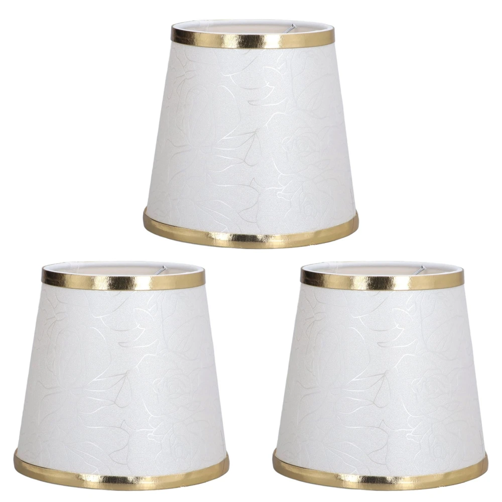 3Pcs Lampshade 5.9 X 5.5 X 4.3Inch Hand Made Safe Dust Proof Chandelier Lamp Shades for Table Lamps Chandeliers