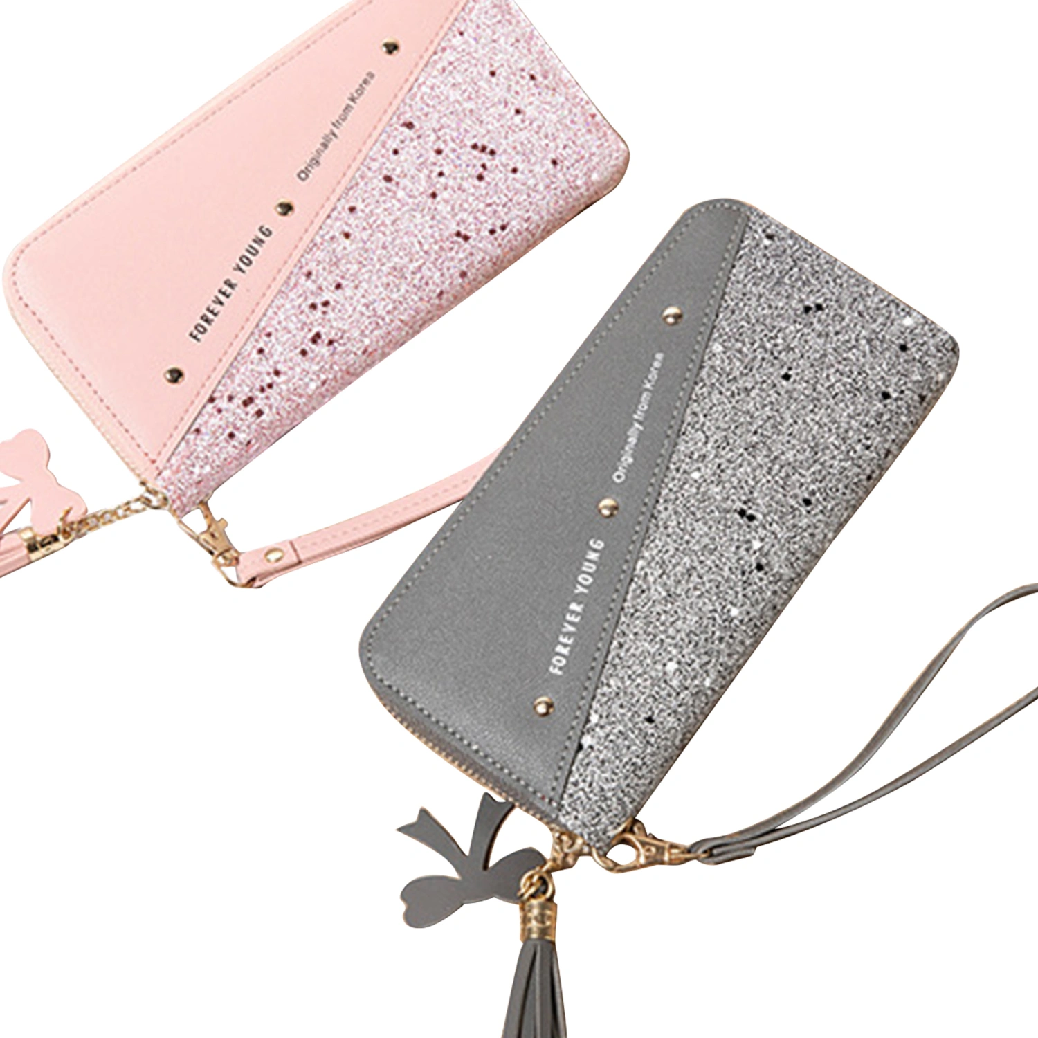 Women Zip Around Wallet, Large Capacity Credit Card Phone Clutch