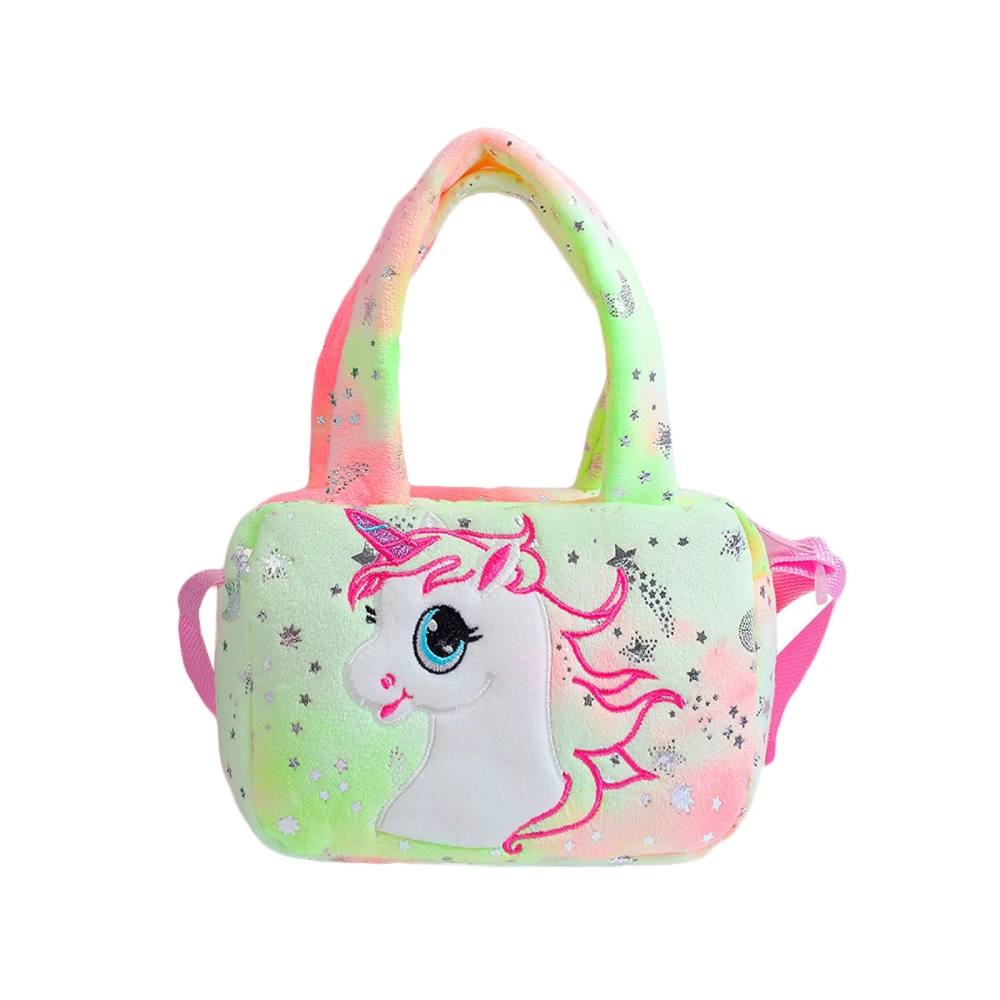 Kid Plug Bag Cross Bag Shoulder Embroidery Cartoon Unicorn Girl Bag 