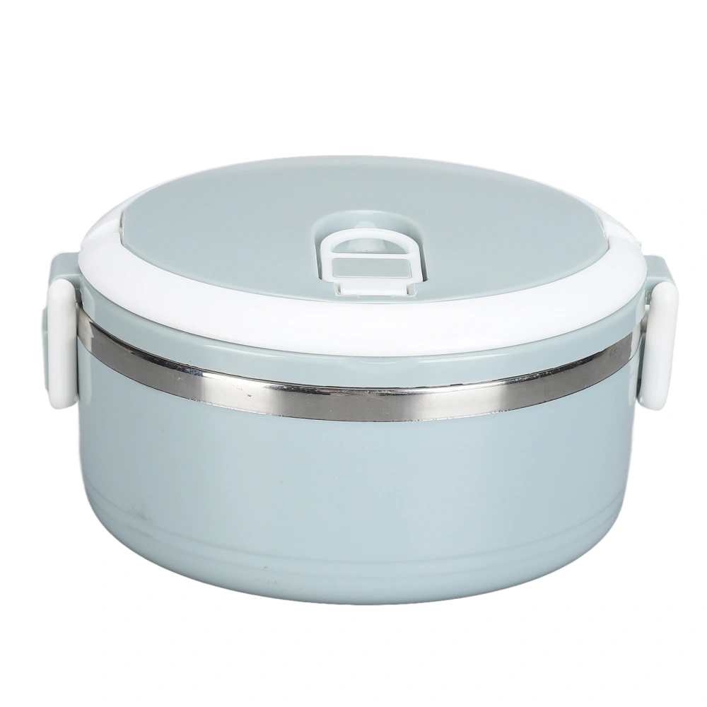 Portable 304 Stainless Steel Bento Lunch Box Thermal Cylinder Lunch Container Food Storage Containers for School Office OutdoorSingle Layer Nordic Blue