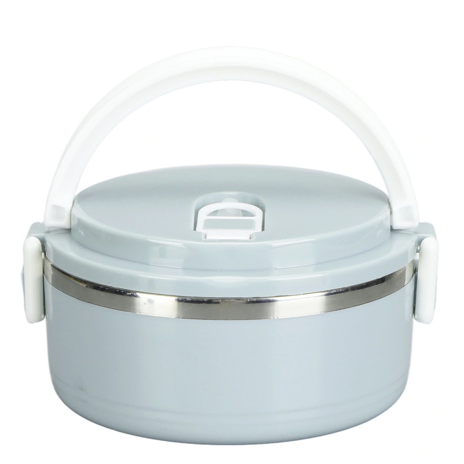 Portable 304 Stainless Steel Bento Lunch Box Thermal Cylinder Lunch Container Food Storage Containers for School Office OutdoorSingle Layer Nordic Blue
