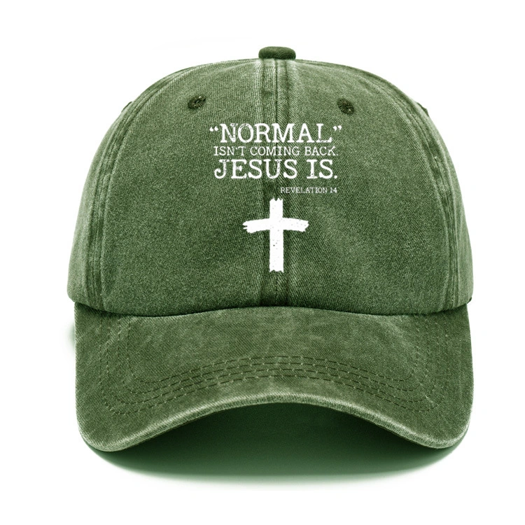 GOD WINS Cross Baseball Cap Printed Washed Distressed Dad Hats Lightweight Solid Color Adjustable Sun Hat For Women & Men