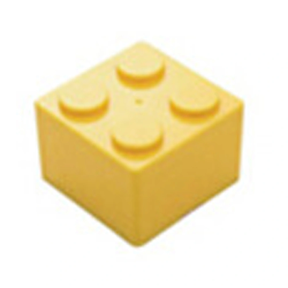 Storage Box Building Block Shapes Plastic Space Box Superimposed Practical (Yellow square)