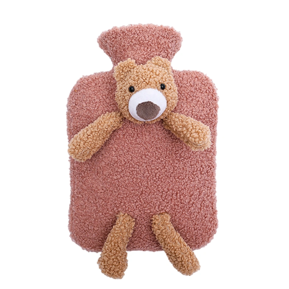 Hot Water Bottle with Soft Plush Cover Hot Water Bag Winter Warm Supplies for Muscles Head Shoulders Relief