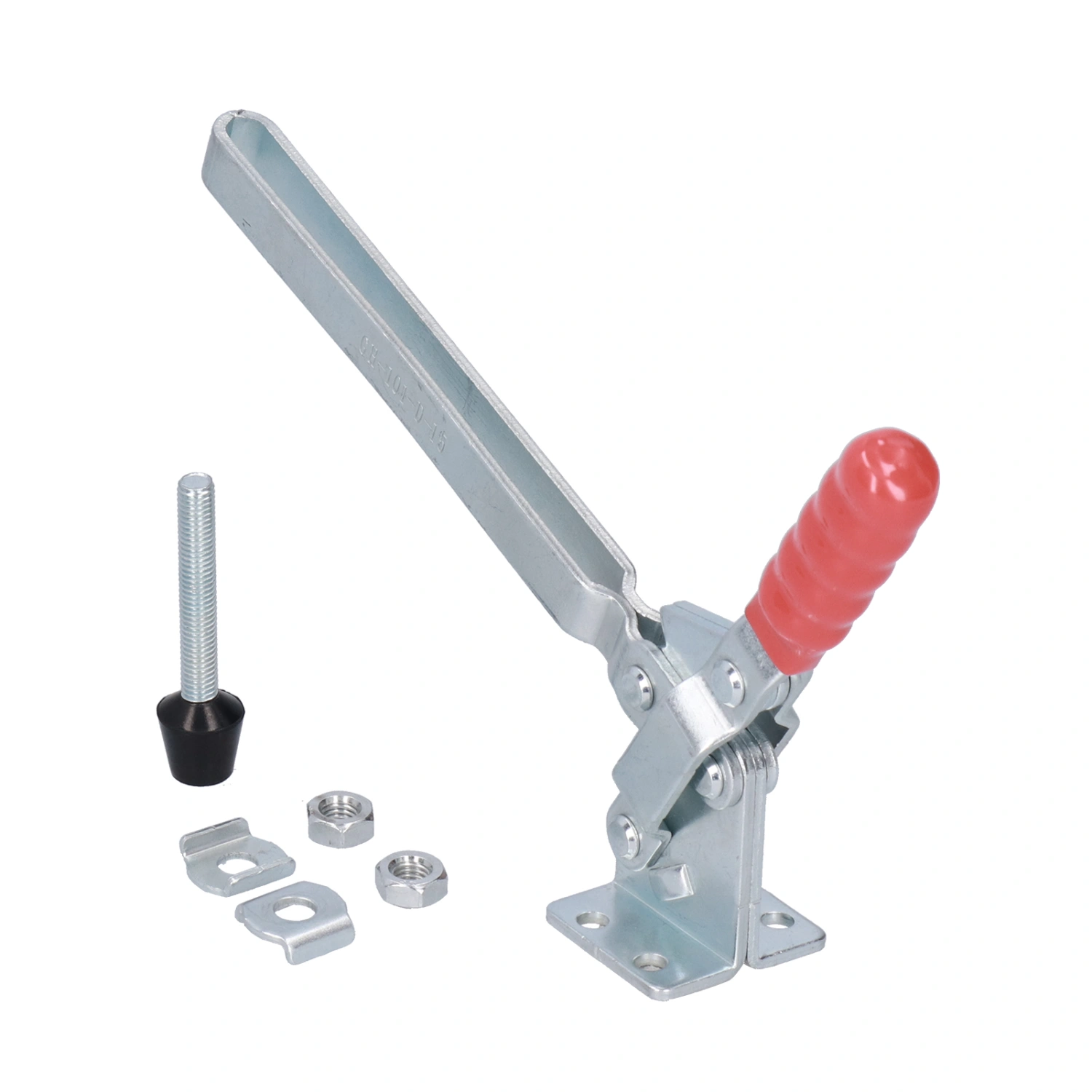 Vertical Toggle Clamp GH‑101‑D‑15 Woodworking Welding Quick Fixture 180kg Clamping Force