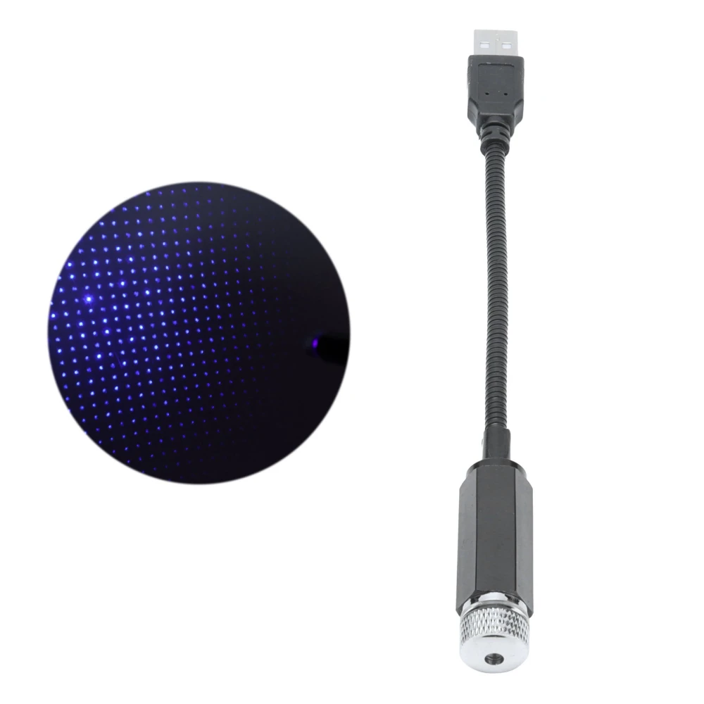 LED Roof Star Light Portable Romantic Car Sky Light USB Charging for Indoor OutdoorPurplish Blue