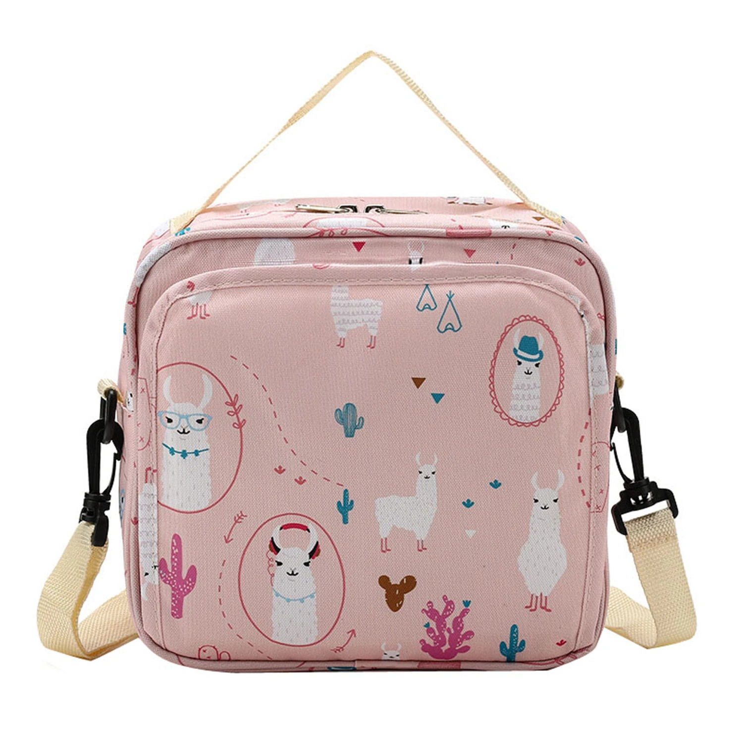 Diaper Bag Shoulder Bag Large Capacity Cartoon Print Mommy Bag