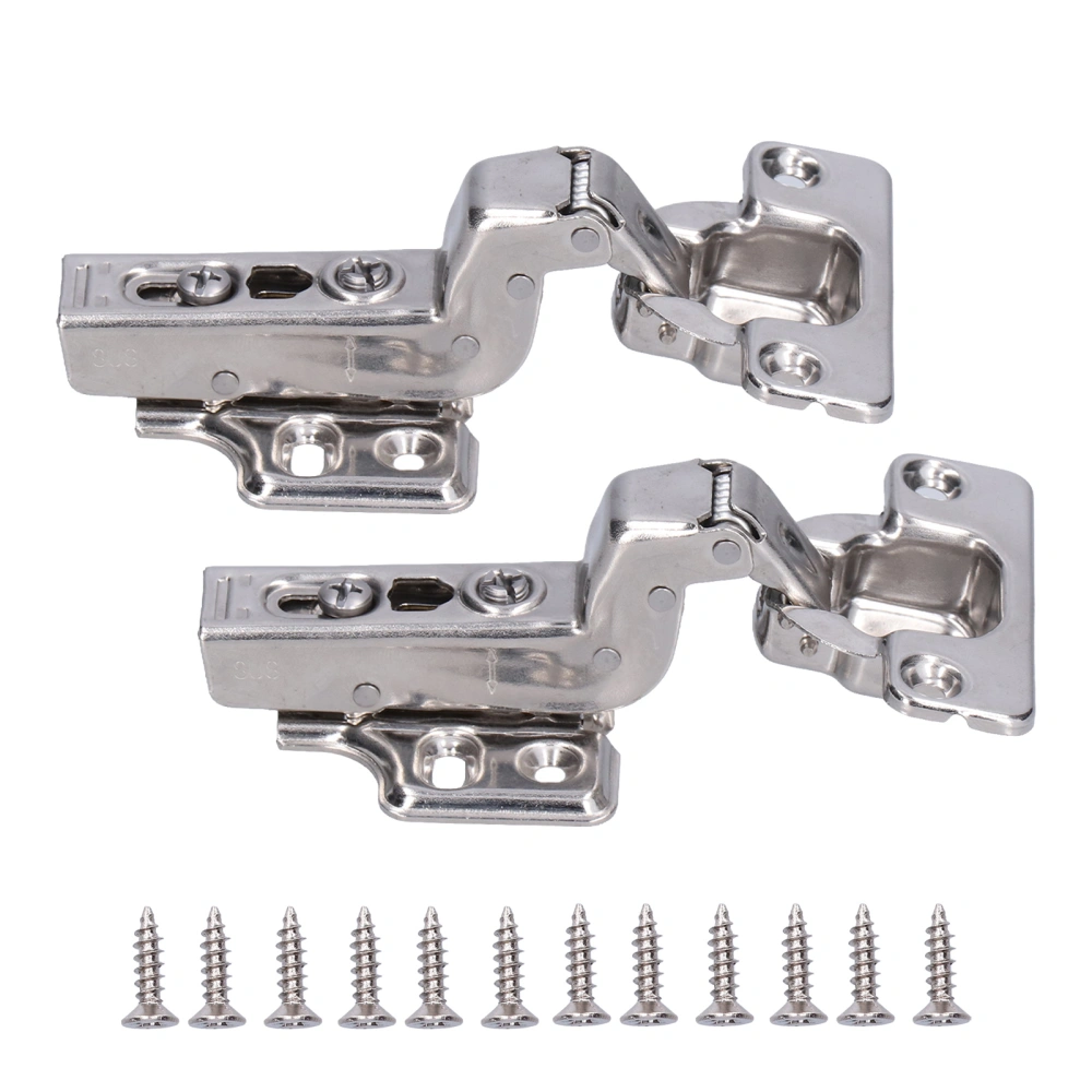 2 Sets 35mm Cabinet Door Hinges with Screws Soft Close Hardware Accessories for Kitchen Closet Cupboard