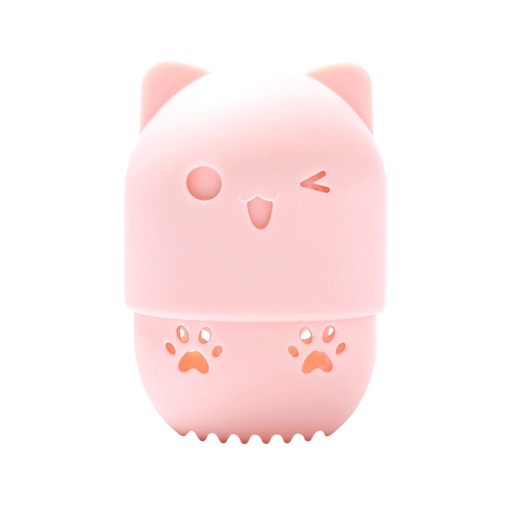 Cute Cat Style Beauty Blender Storage Case, Powder Puff Drying Stand