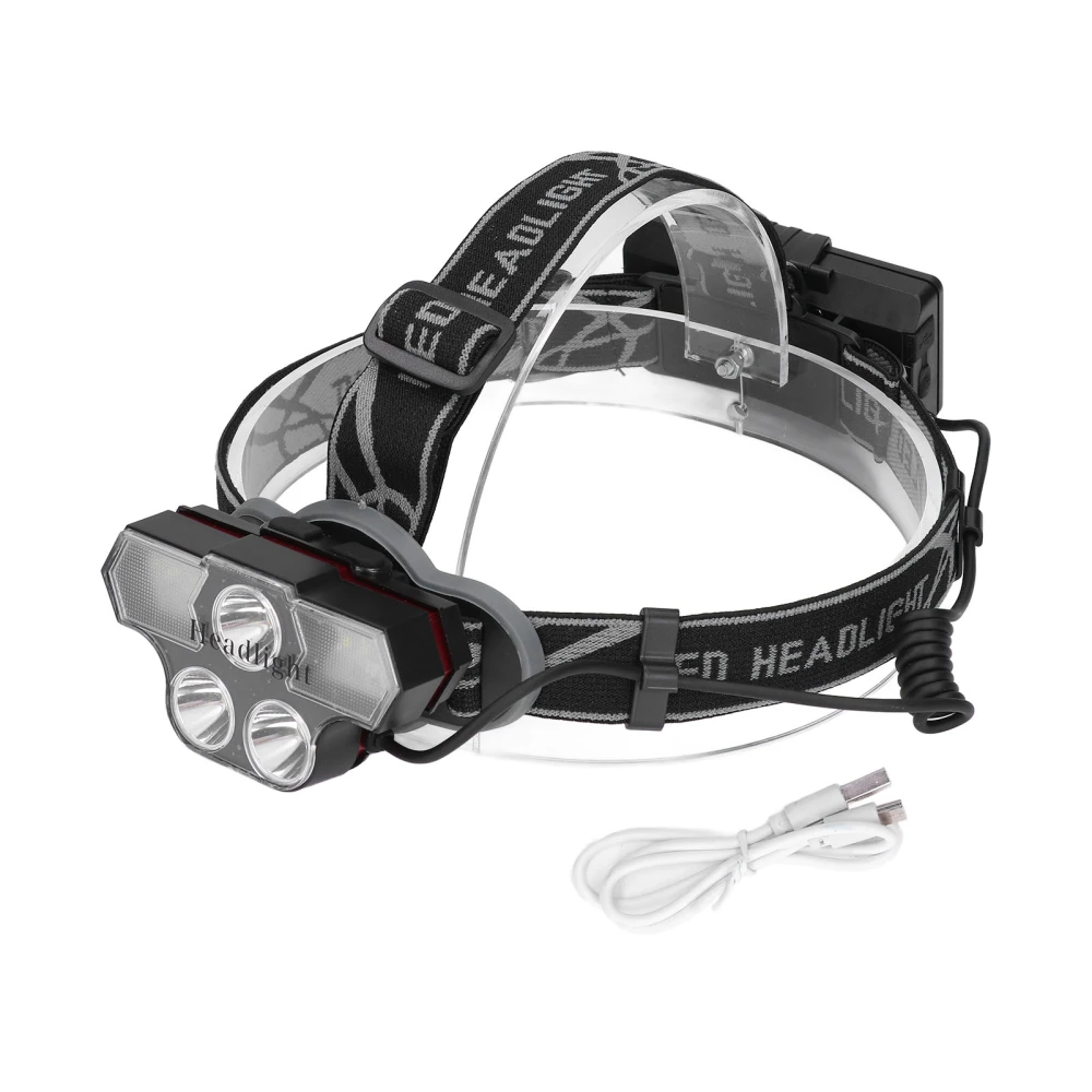 High Brightness LED Headlight T6 Outdoor Head Flashlight USB Charging Multifunctional Headlight