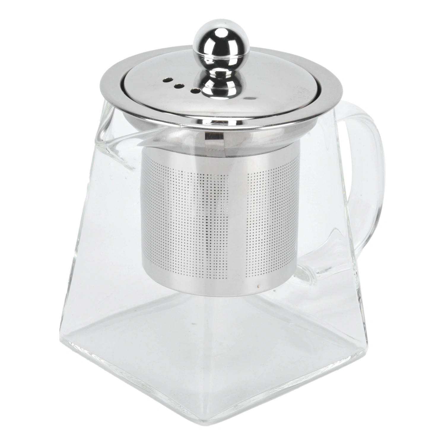 Transparent Glass Teapot with Removable 304 Stainless Steel Filter Tea Kettle for Home Office350ml