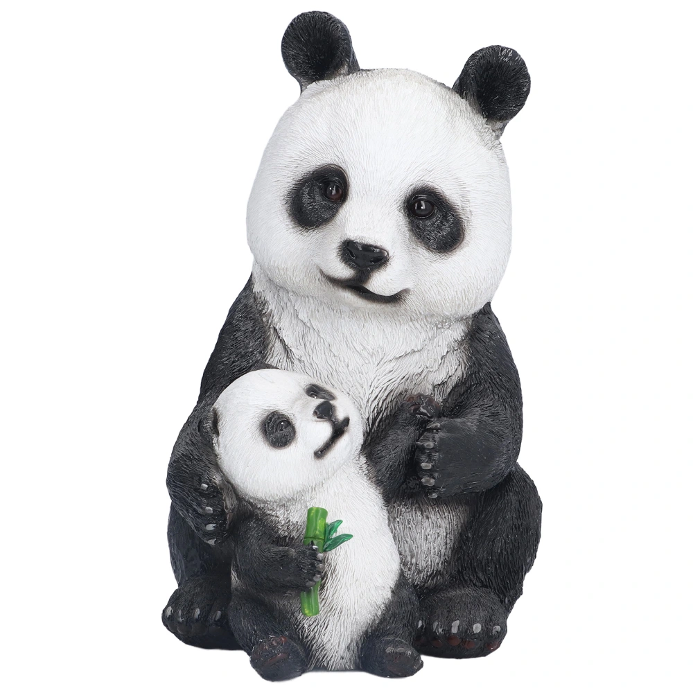 Simulation Panda Ornaments Synthetic Resin Bear Ornaments for Garden Lawn Desk Decoration