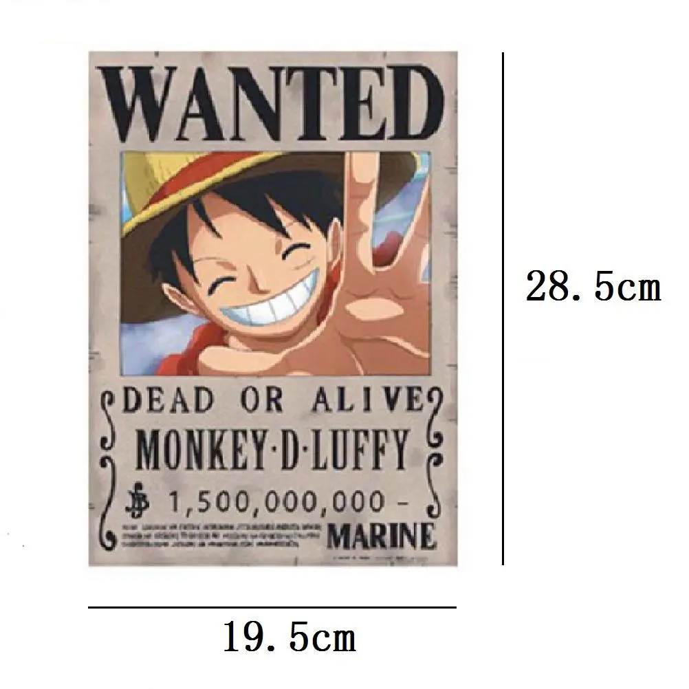 28.5*19.5CM Anime Wanted Reward Posters Home Decoration Wall Sticker Paper Poster Hanging for Wall and Door