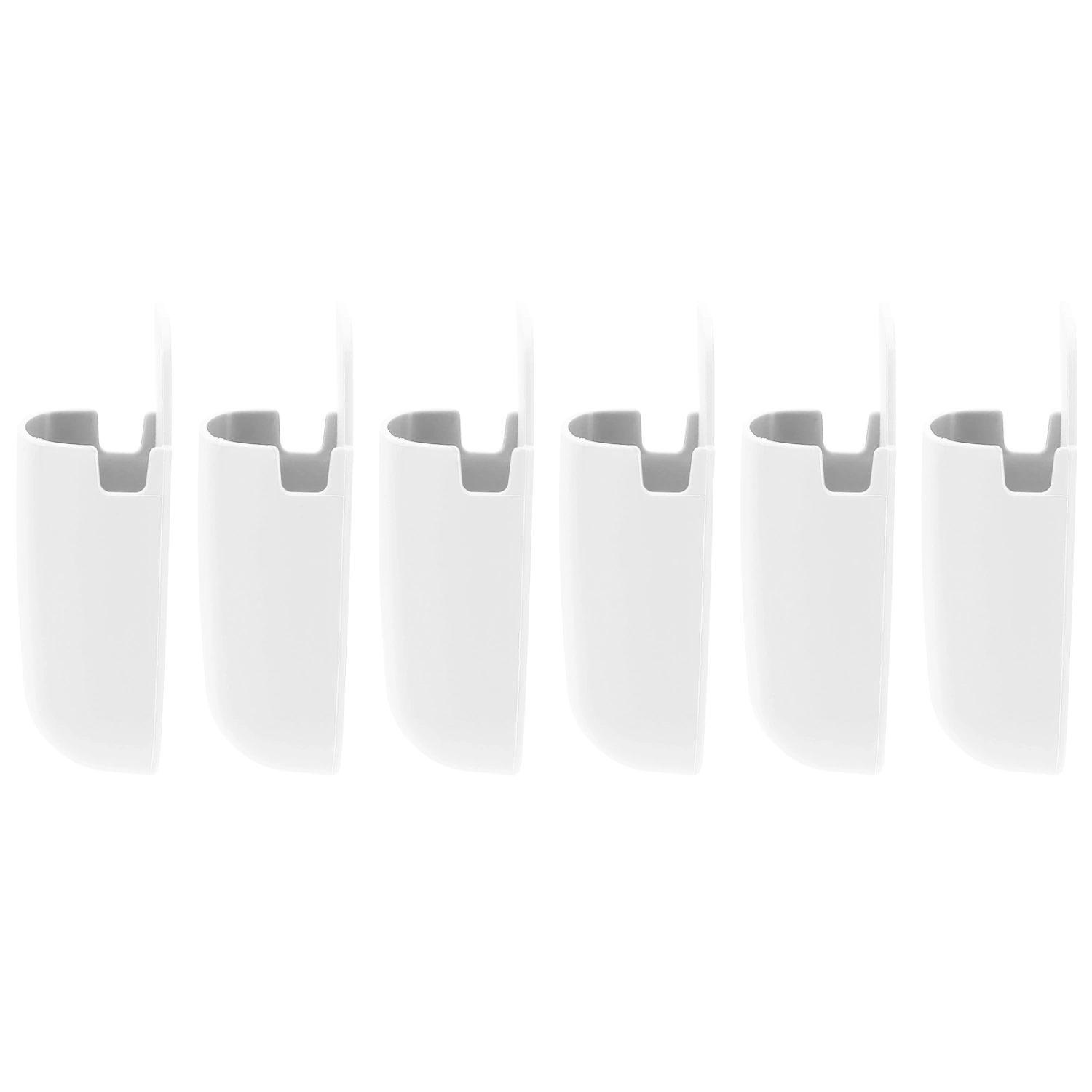6 Set Remote Control Holder Wall Mounted Phone Storage Box Organizer for Home Bedside School UseWhite