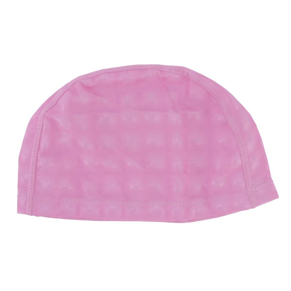 Swimming Cap Bright Color Waterproof Swimming Cap Hot Spring Swimming Cap for Men and WomenPearl Pink