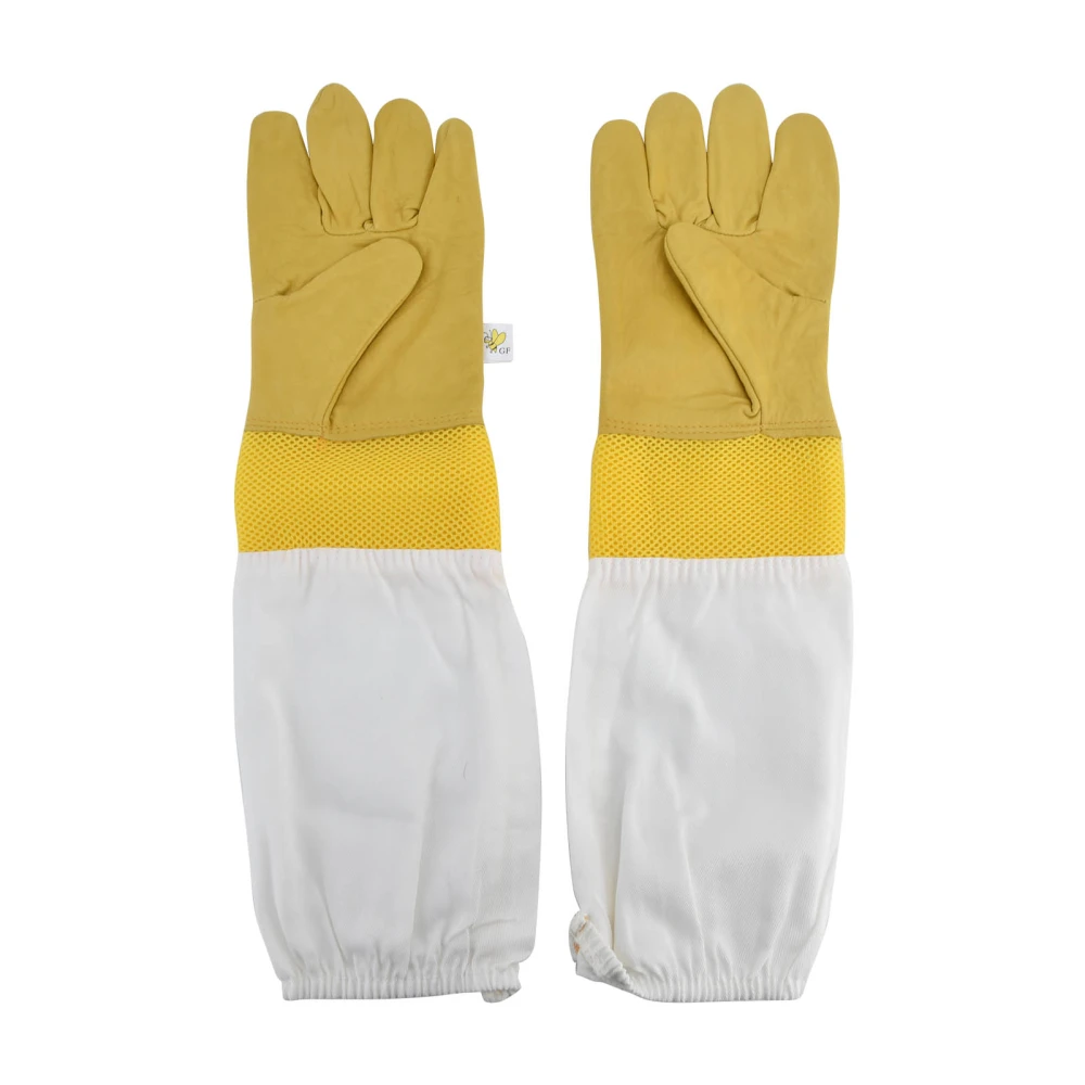 Beekeeping Gloves Breathable Sheepskin Gloves with Extended Sleeves for Beekeeper