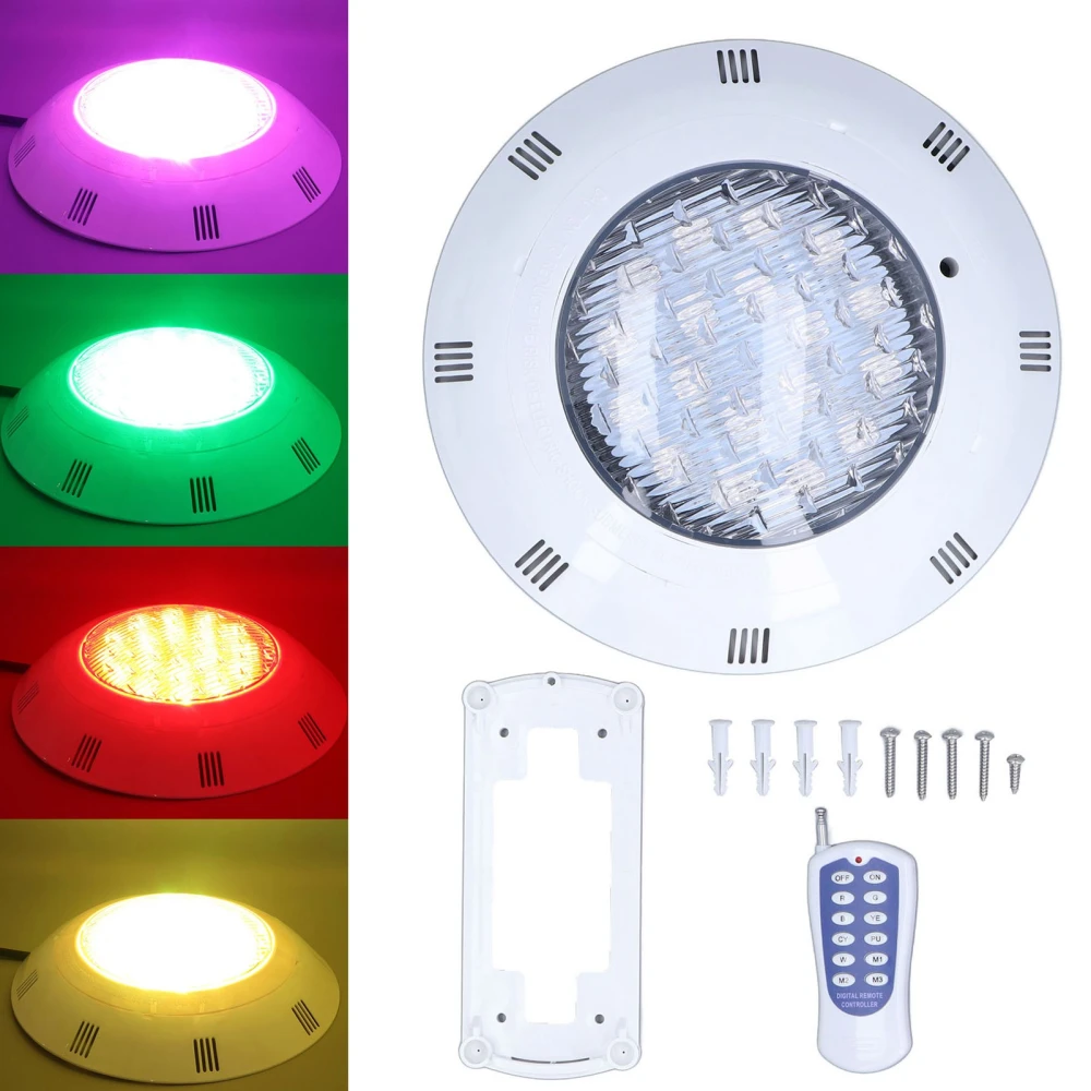 54W 18LED Swimming Pool Light RGBW AC12V IP68 Waterproof Pond Light Remote Control Landscape Underwater Lamp